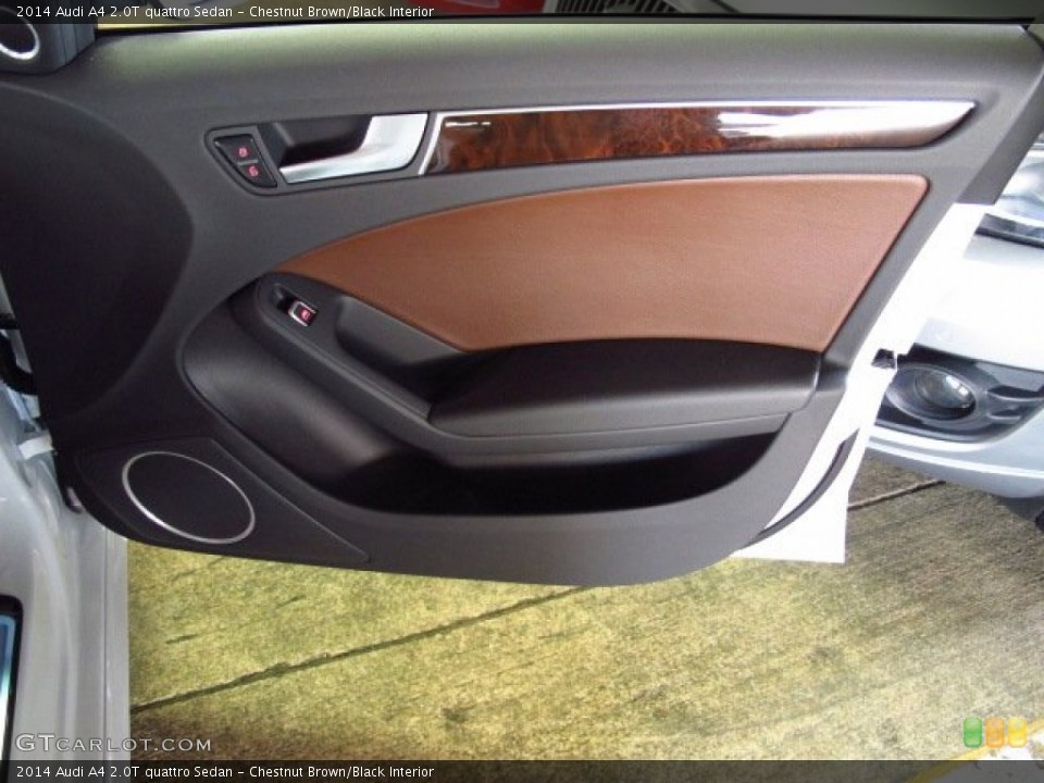 Chestnut Brown/Black Interior Door Panel for the 2014 Audi A4 2.0T quattro Sedan #83887297