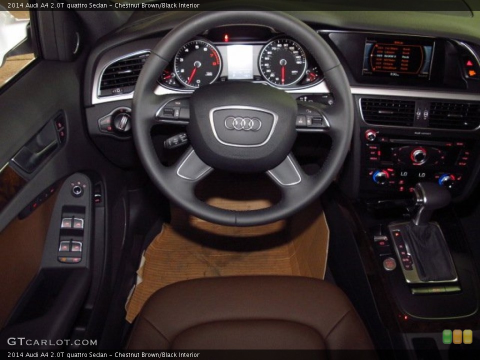 Chestnut Brown/Black Interior Dashboard for the 2014 Audi A4 2.0T quattro Sedan #83887340