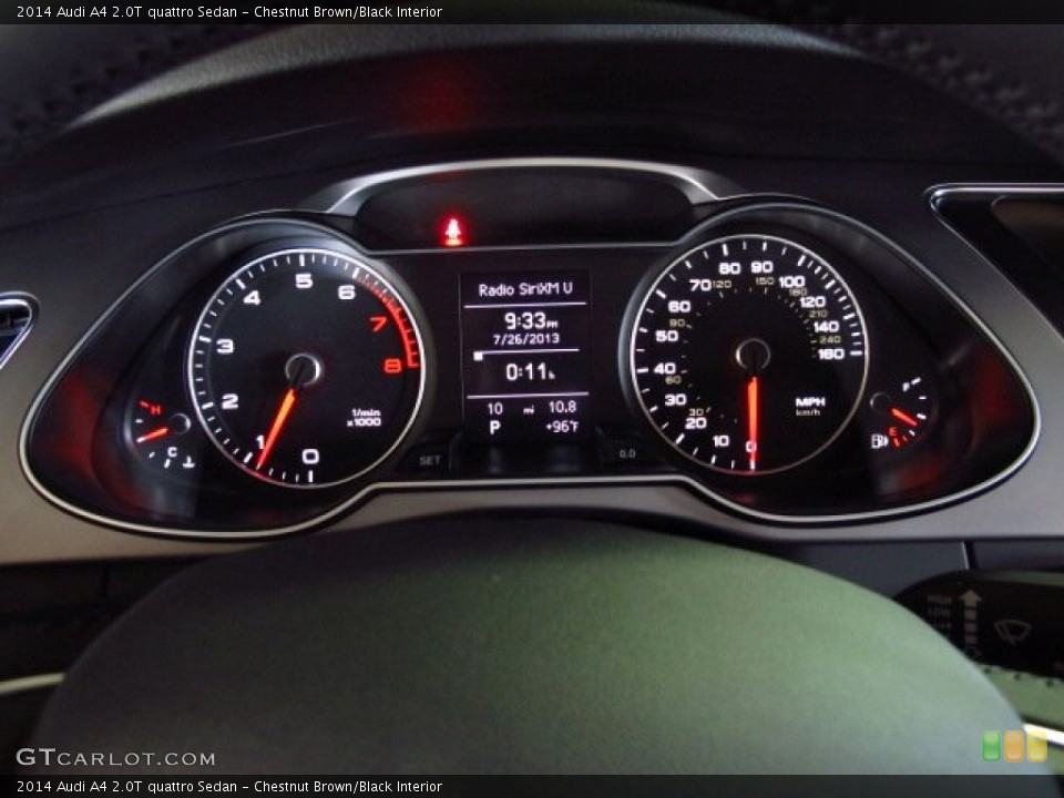 Chestnut Brown/Black Interior Gauges for the 2014 Audi A4 2.0T quattro Sedan #83887539