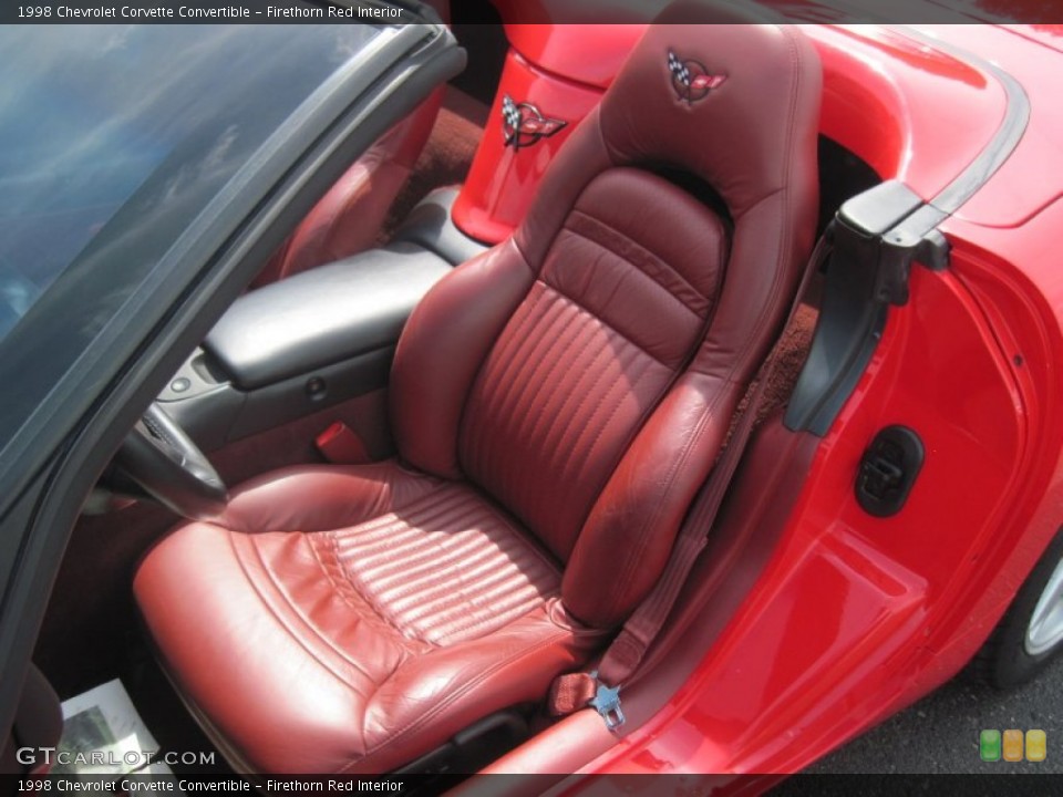 Firethorn Red Interior Front Seat for the 1998 Chevrolet Corvette Convertible #83889028