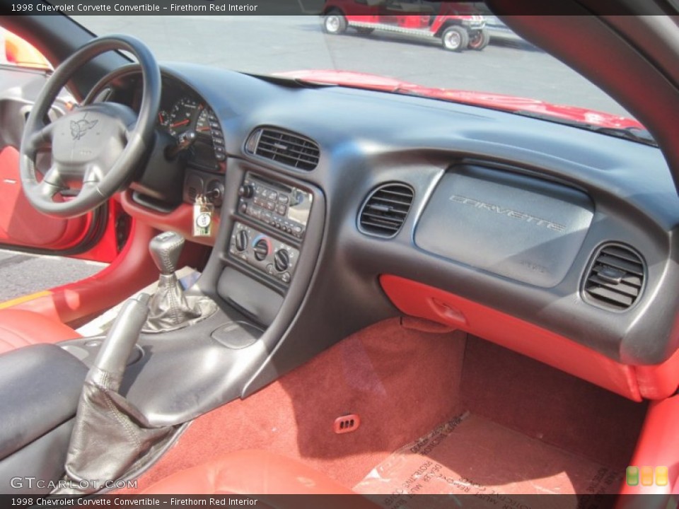 Firethorn Red Interior Dashboard for the 1998 Chevrolet Corvette Convertible #83889187