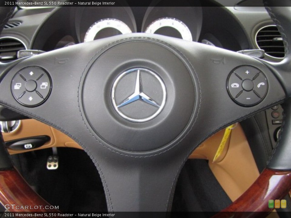 Natural Beige Interior Steering Wheel for the 2011 Mercedes-Benz SL 550 Roadster #83889769