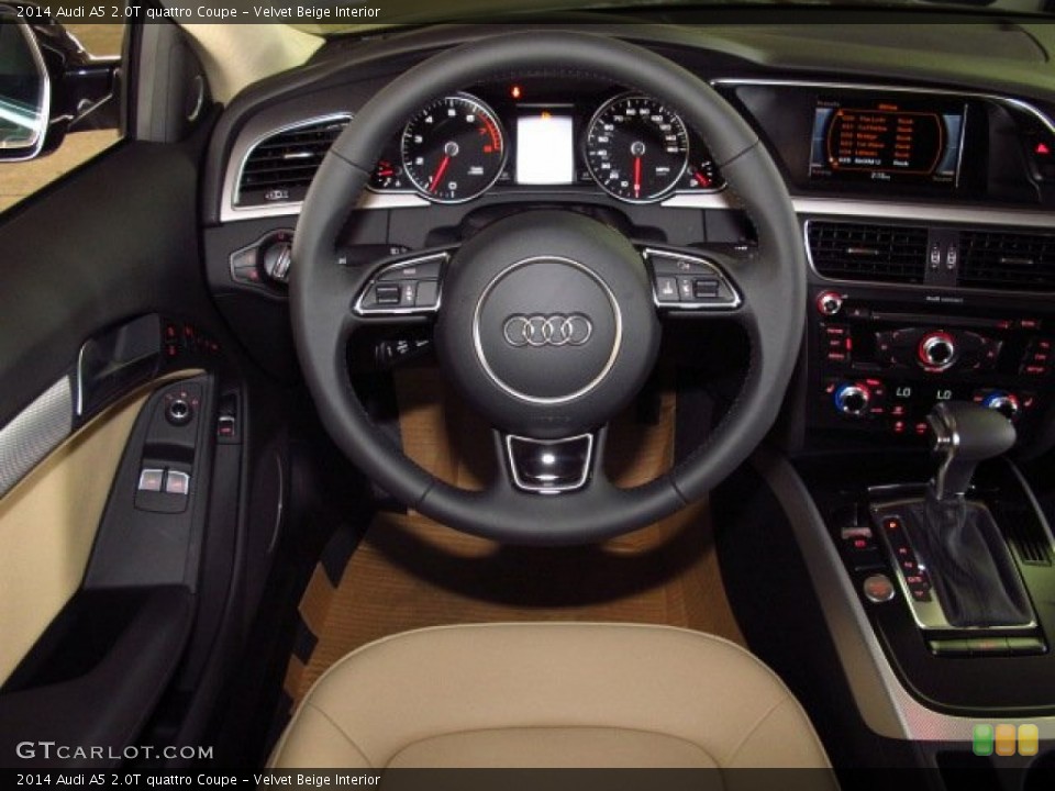Velvet Beige Interior Steering Wheel for the 2014 Audi A5 2.0T quattro Coupe #83889928