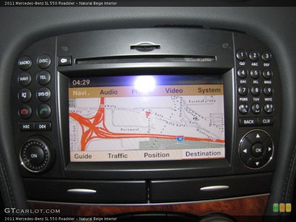 Natural Beige Interior Navigation for the 2011 Mercedes-Benz SL 550 Roadster #83889955