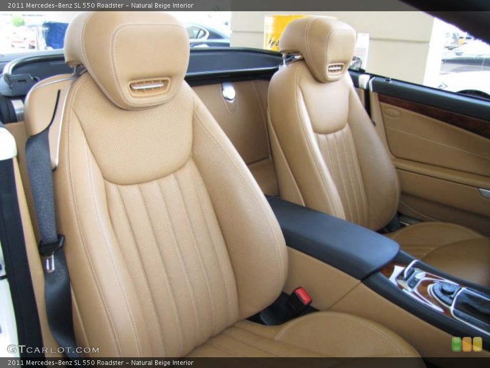 Natural Beige Interior Front Seat for the 2011 Mercedes-Benz SL 550 Roadster #83890273