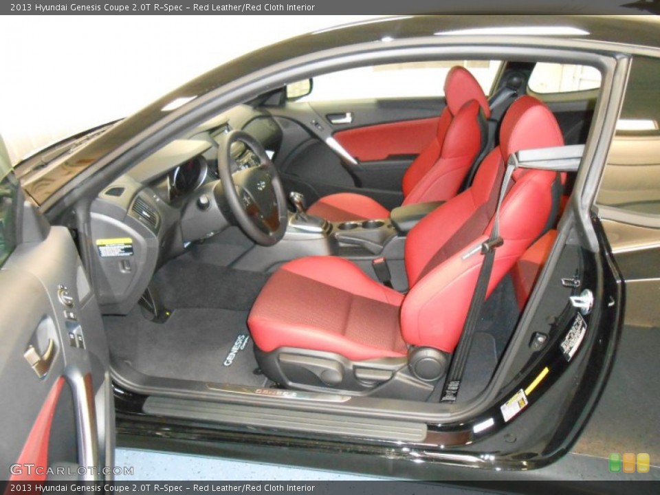 Red Leather/Red Cloth Interior Front Seat for the 2013 Hyundai Genesis Coupe 2.0T R-Spec #83890840