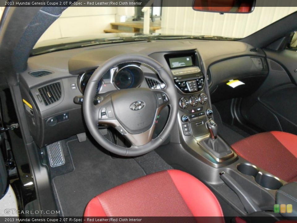 Red Leather/Red Cloth 2013 Hyundai Genesis Coupe Interiors