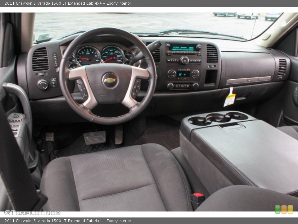 Ebony Interior Prime Interior for the 2011 Chevrolet Silverado 1500 LT Extended Cab 4x4 #83891848