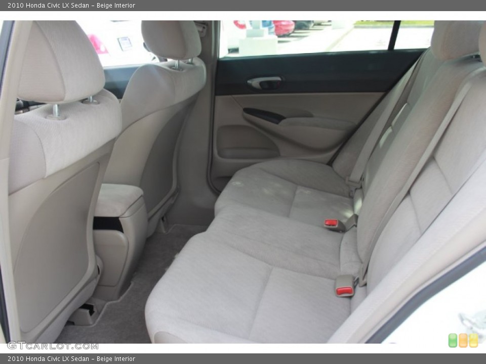 Beige Interior Rear Seat for the 2010 Honda Civic LX Sedan #83892202