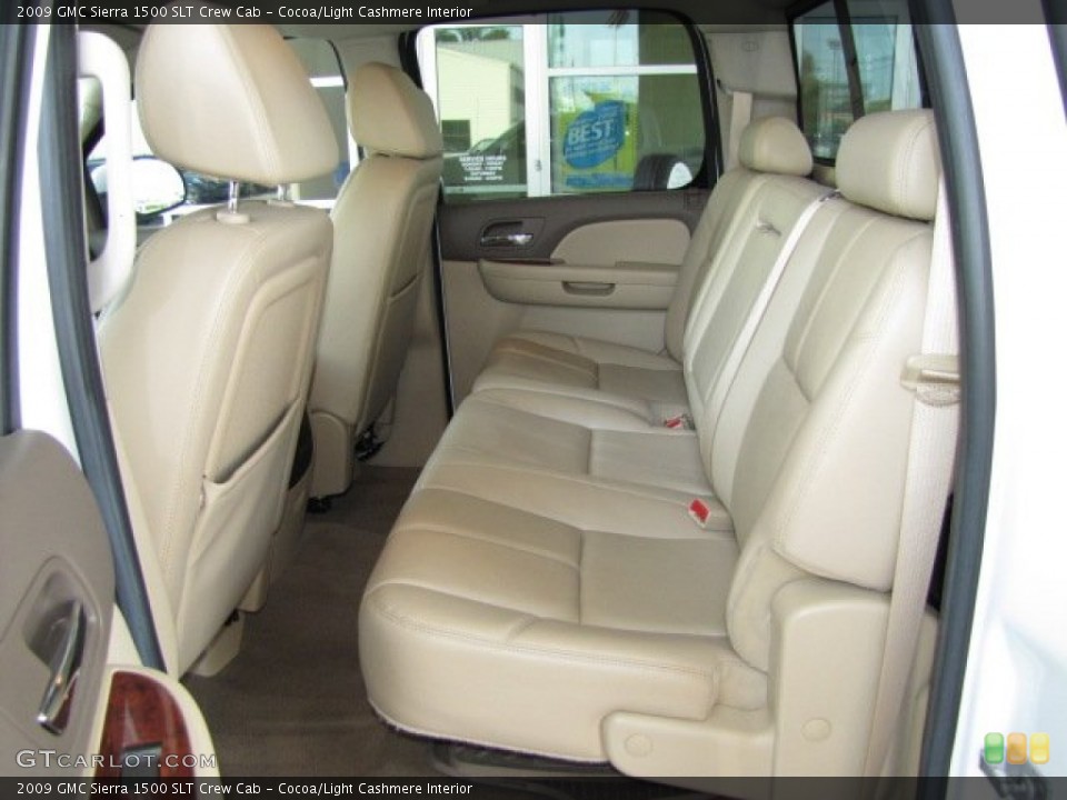 Cocoa/Light Cashmere Interior Rear Seat for the 2009 GMC Sierra 1500 SLT Crew Cab #83892352