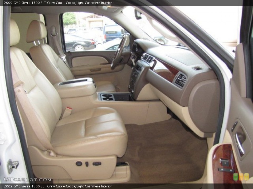Cocoa/Light Cashmere Interior Front Seat for the 2009 GMC Sierra 1500 SLT Crew Cab #83892856