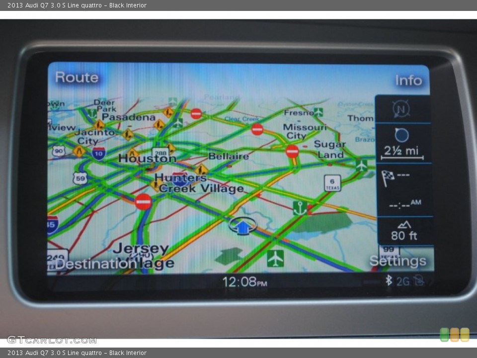 Black Interior Navigation for the 2013 Audi Q7 3.0 S Line quattro #83893084