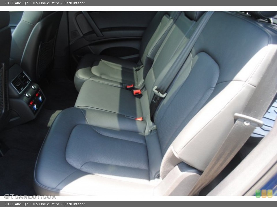 Black Interior Rear Seat for the 2013 Audi Q7 3.0 S Line quattro #83893390