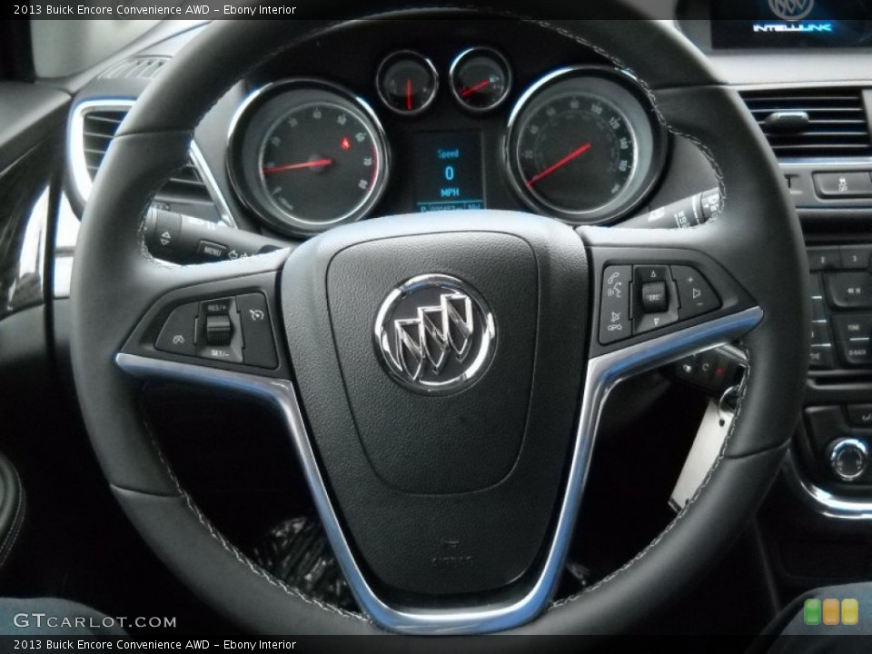 Ebony Interior Steering Wheel for the 2013 Buick Encore Convenience AWD #83903440