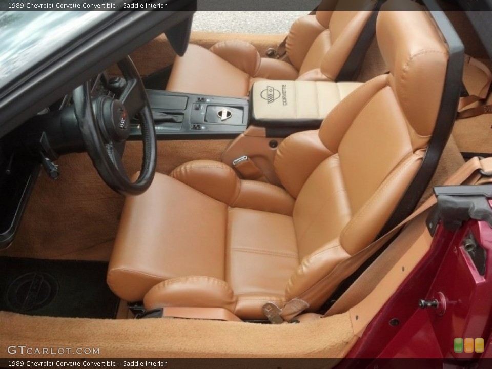 Saddle Interior Front Seat for the 1989 Chevrolet Corvette Convertible #83906416