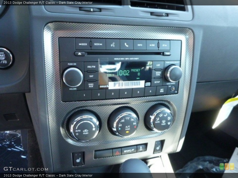 Dark Slate Gray Interior Controls for the 2013 Dodge Challenger R/T Classic #83908186