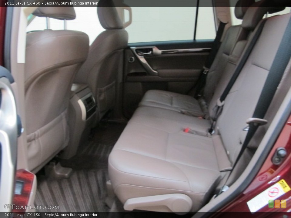 Sepia/Auburn Bubinga Interior Rear Seat for the 2011 Lexus GX 460 #83911078