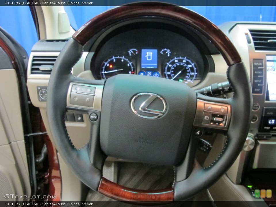 Sepia/Auburn Bubinga Interior Steering Wheel for the 2011 Lexus GX 460 #83911522