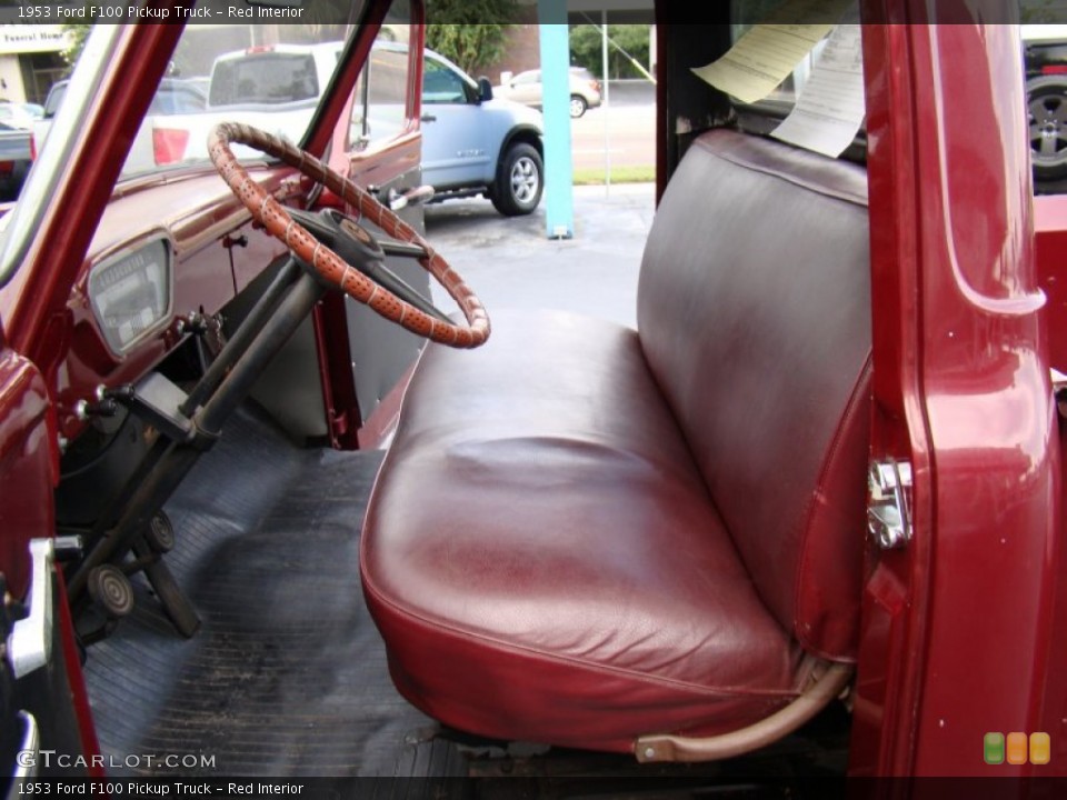 Red 1953 Ford F100 Interiors