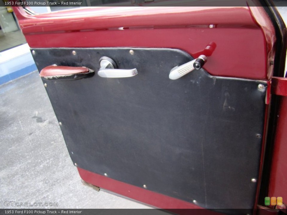 Red Interior Door Panel for the 1953 Ford F100 Pickup Truck #83916028