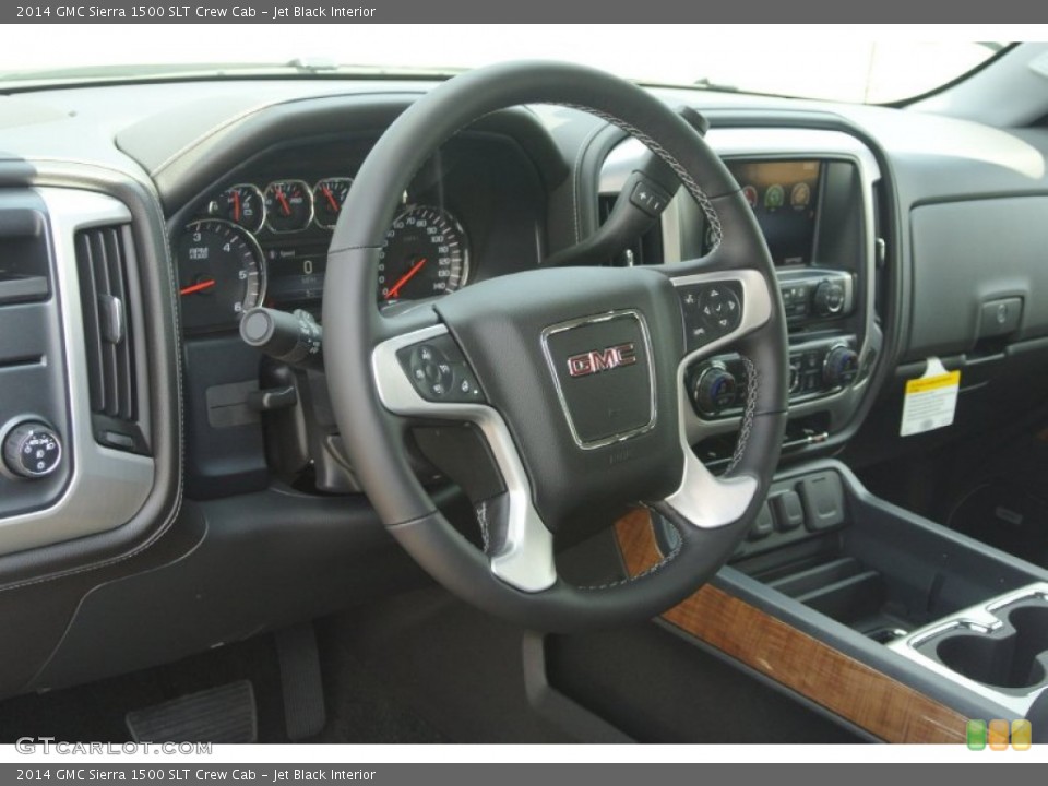 Jet Black Interior Steering Wheel for the 2014 GMC Sierra 1500 SLT Crew Cab #83918815
