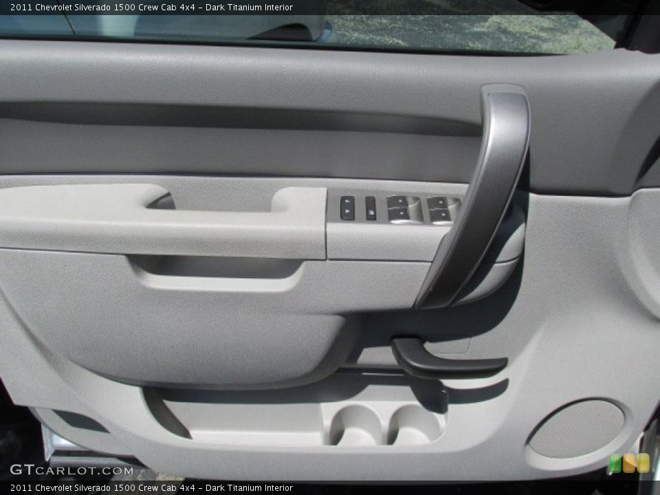 Dark Titanium Interior Door Panel for the 2011 Chevrolet Silverado 1500 Crew Cab 4x4 #83928814