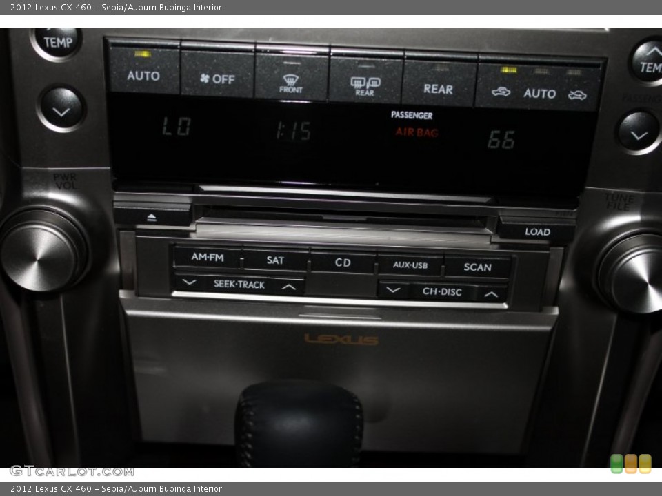Sepia/Auburn Bubinga Interior Controls for the 2012 Lexus GX 460 #83929737