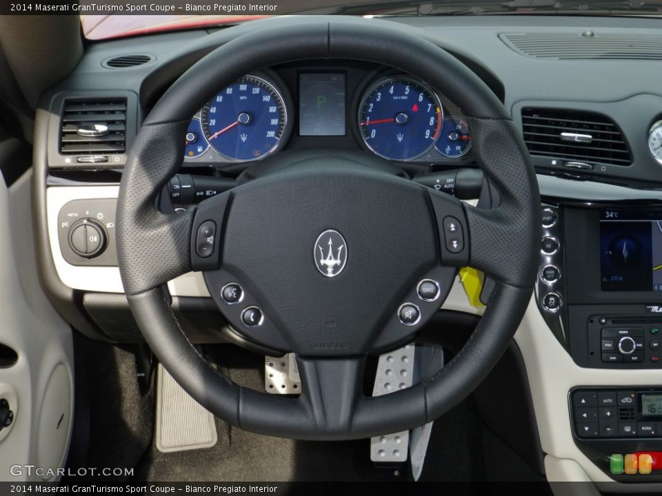 Bianco Pregiato Interior Steering Wheel for the 2014 Maserati GranTurismo Sport Coupe #83931339