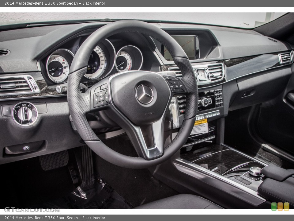 Black Interior Dashboard for the 2014 Mercedes-Benz E 350 Sport Sedan #83936017