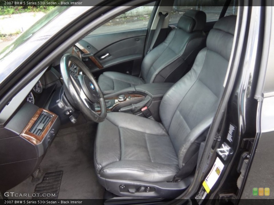 Black Interior Front Seat for the 2007 BMW 5 Series 530i Sedan #83936737