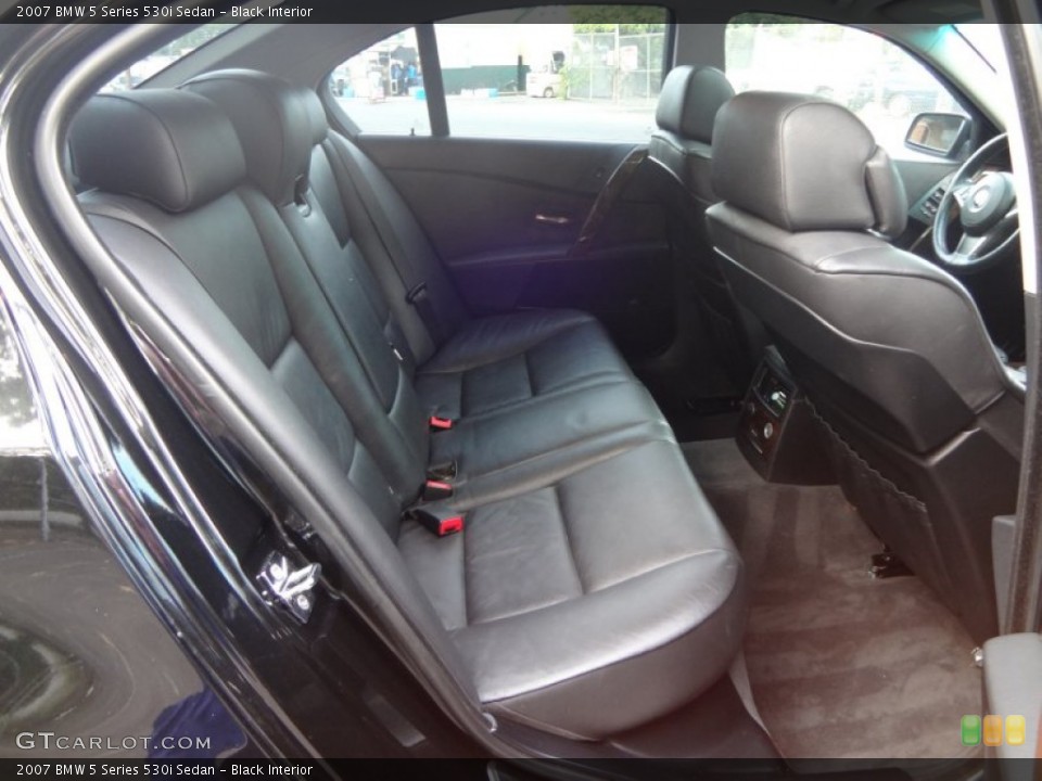 Black Interior Rear Seat for the 2007 BMW 5 Series 530i Sedan #83937139