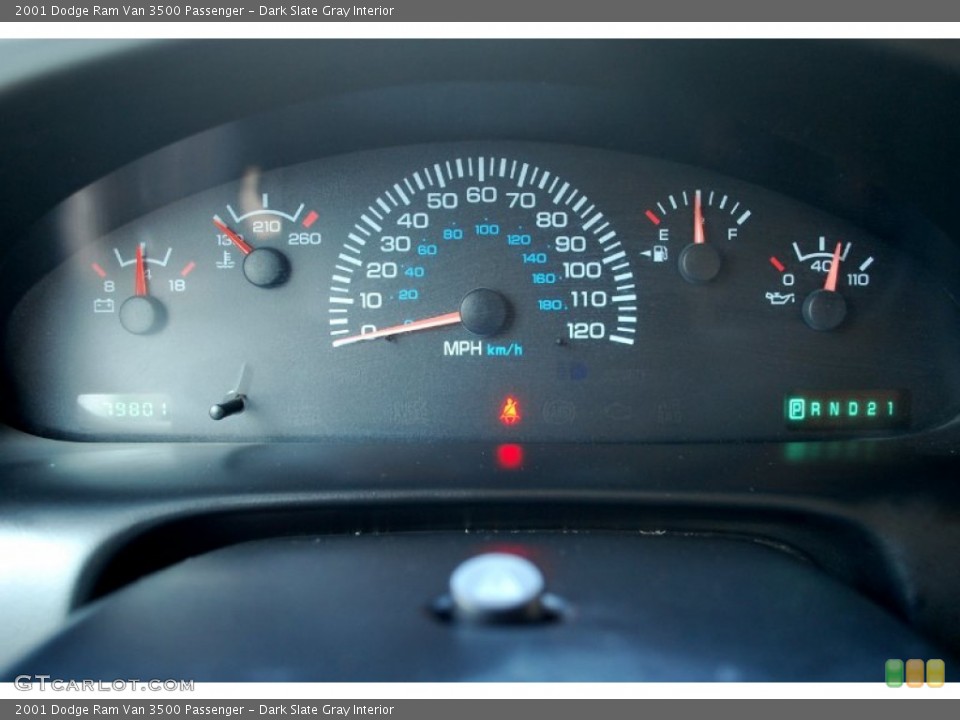 Dark Slate Gray Interior Gauges for the 2001 Dodge Ram Van 3500 Passenger #83938615