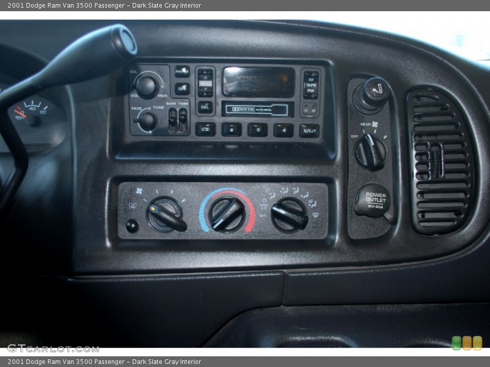 Dark Slate Gray Interior Controls for the 2001 Dodge Ram Van 3500 Passenger #83938660