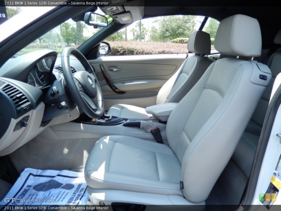 Savanna Beige Interior Photo for the 2011 BMW 1 Series 128i Convertible #83940829