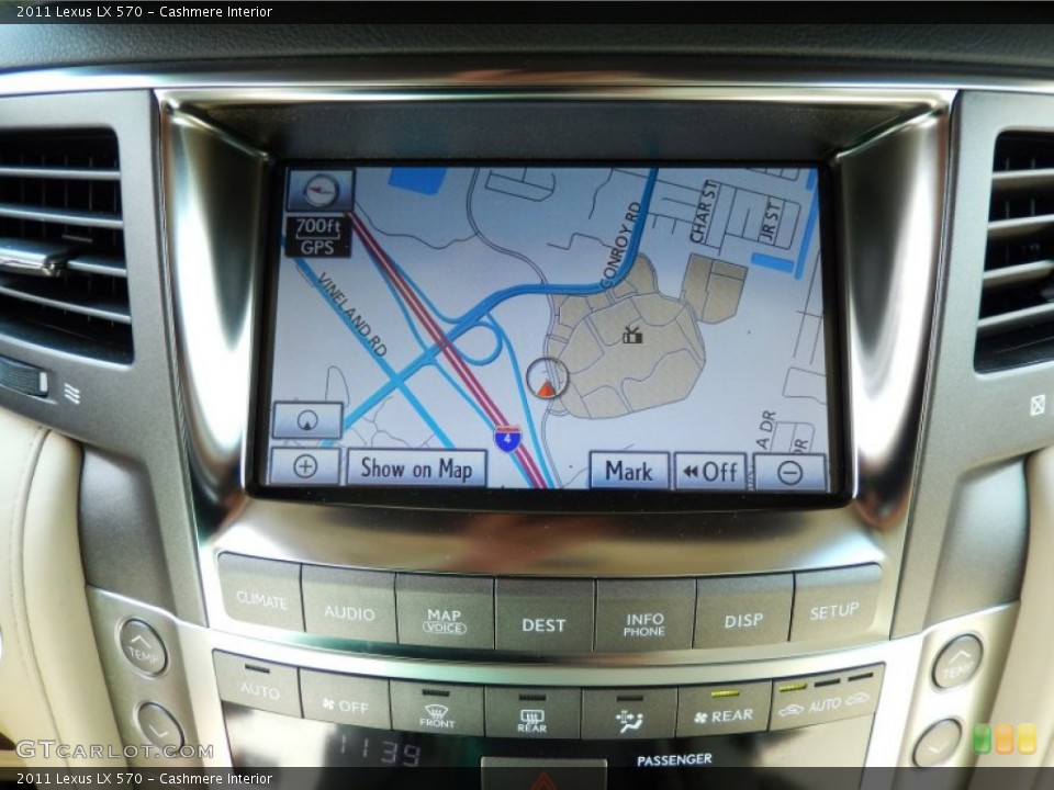 Cashmere Interior Navigation for the 2011 Lexus LX 570 #83942596