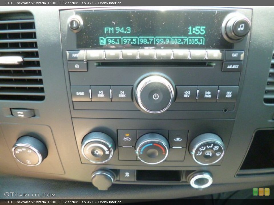 Ebony Interior Controls for the 2010 Chevrolet Silverado 1500 LT Extended Cab 4x4 #83946874