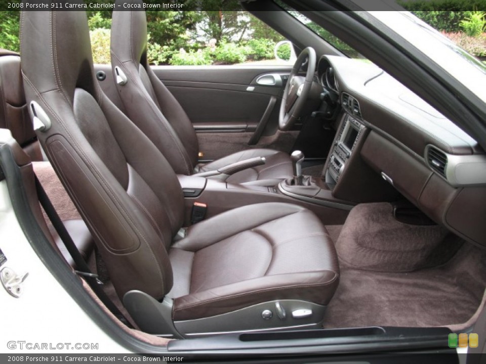 Cocoa Brown Interior Front Seat for the 2008 Porsche 911 Carrera Cabriolet #83946989
