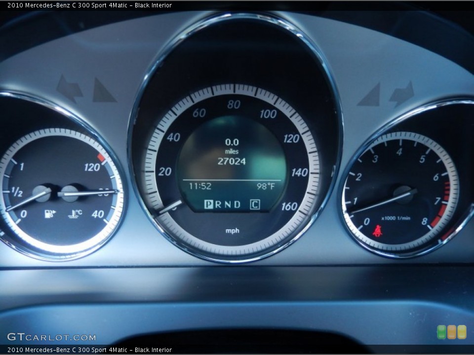 Black Interior Gauges for the 2010 Mercedes-Benz C 300 Sport 4Matic #83948224