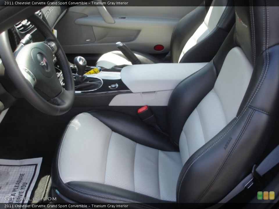 Titanium Gray Interior Front Seat for the 2011 Chevrolet Corvette Grand Sport Convertible #83950147