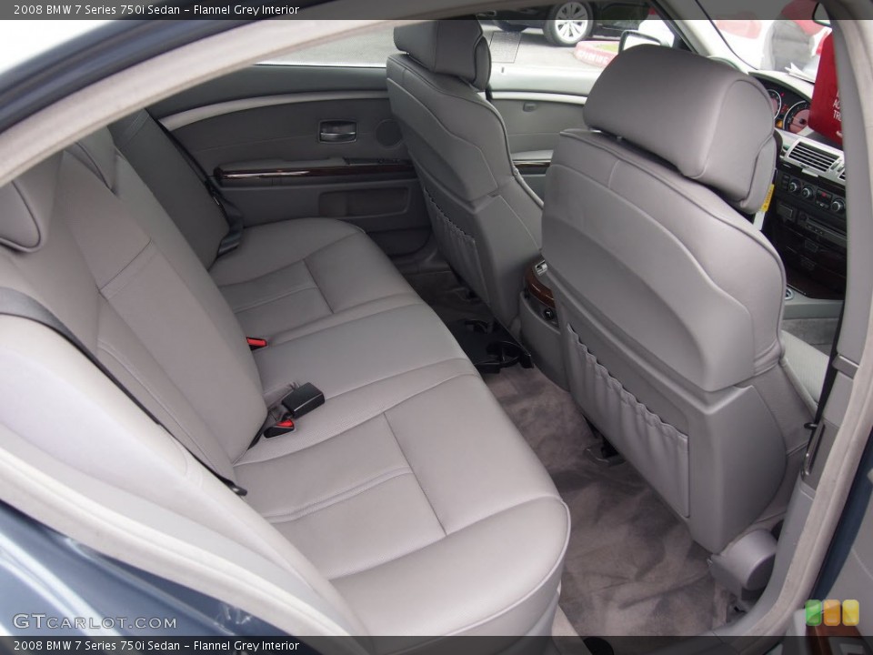 Flannel Grey Interior Rear Seat for the 2008 BMW 7 Series 750i Sedan #83950231