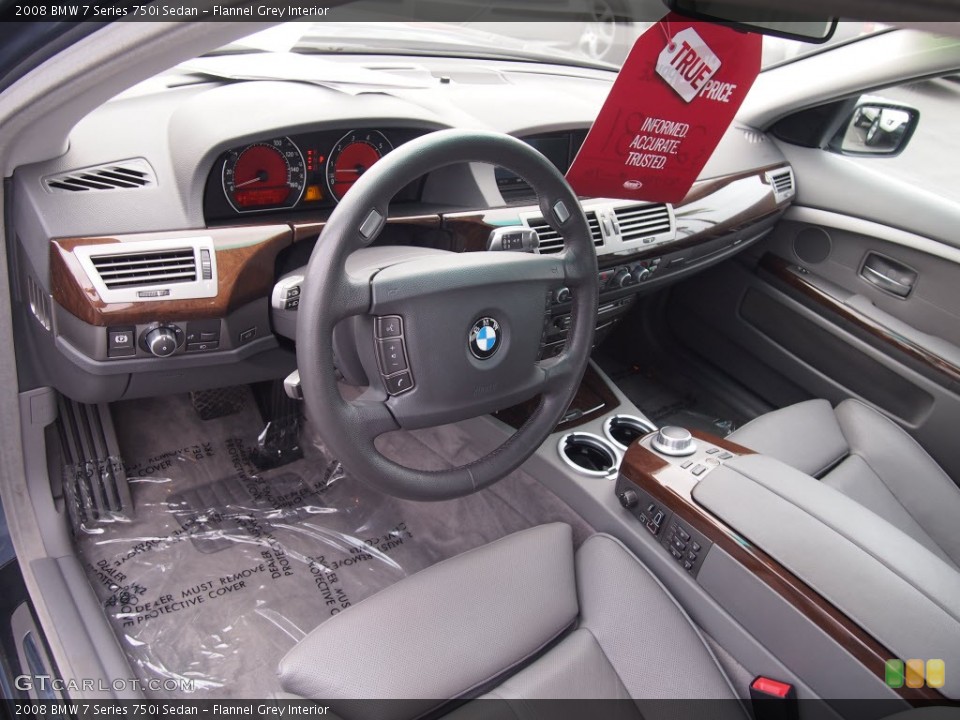 Flannel Grey Interior Prime Interior for the 2008 BMW 7 Series 750i Sedan #83950360