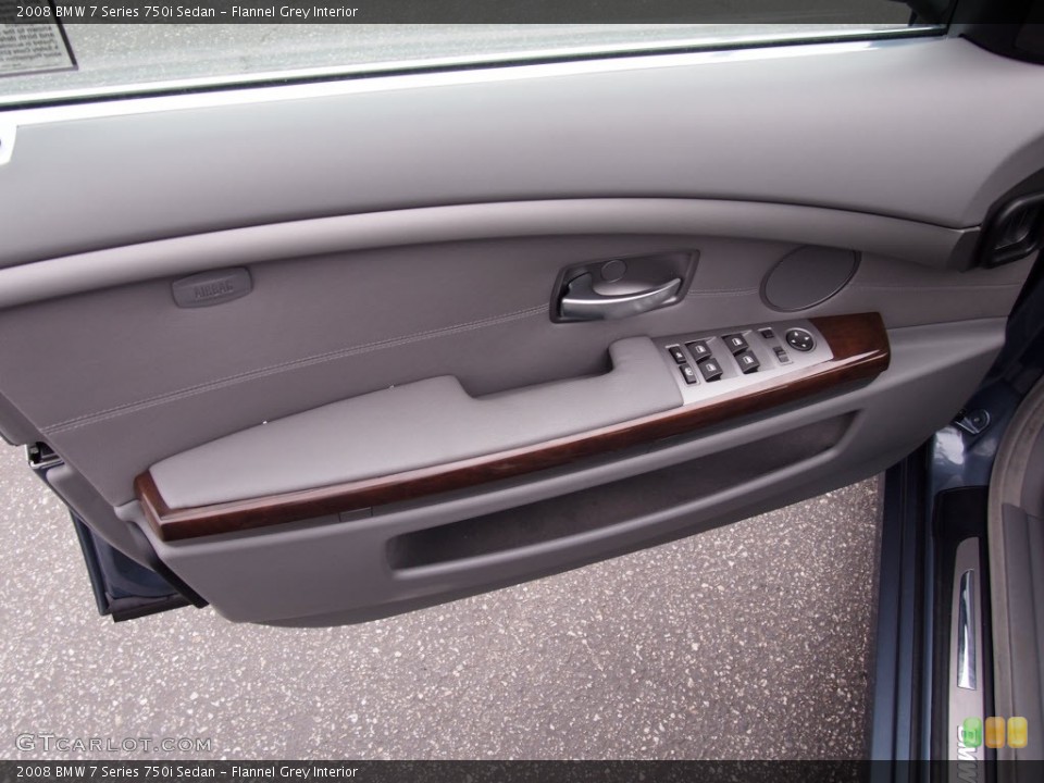 Flannel Grey Interior Door Panel for the 2008 BMW 7 Series 750i Sedan #83950381