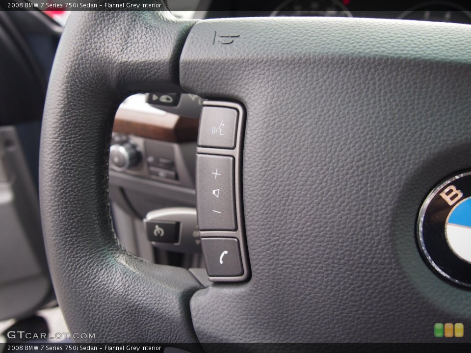 Flannel Grey Interior Controls for the 2008 BMW 7 Series 750i Sedan #83950423