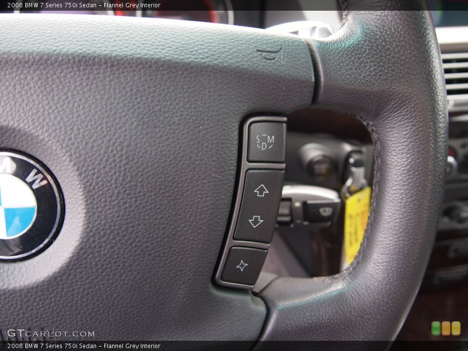 Flannel Grey Interior Controls for the 2008 BMW 7 Series 750i Sedan #83950441