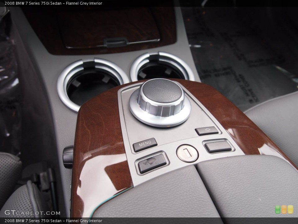 Flannel Grey Interior Controls for the 2008 BMW 7 Series 750i Sedan #83950471
