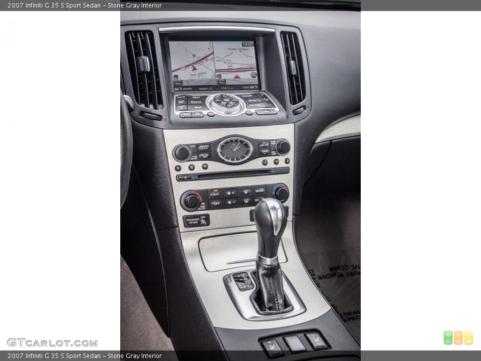 Stone Gray Interior Controls for the 2007 Infiniti G 35 S Sport Sedan #83951635