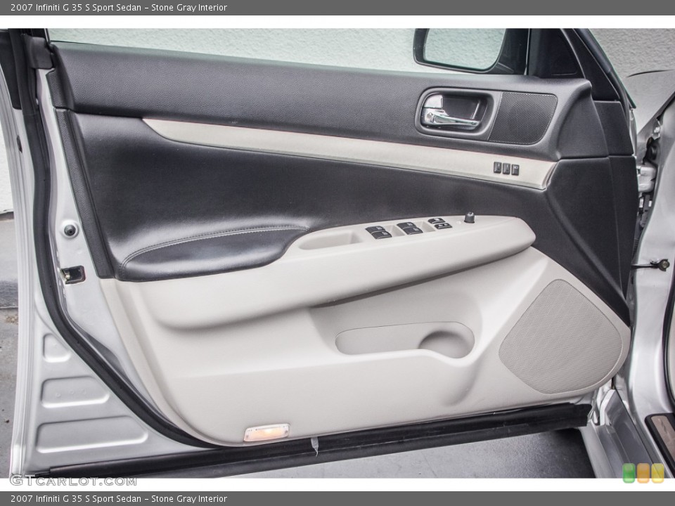 Stone Gray Interior Door Panel for the 2007 Infiniti G 35 S Sport Sedan #83952061