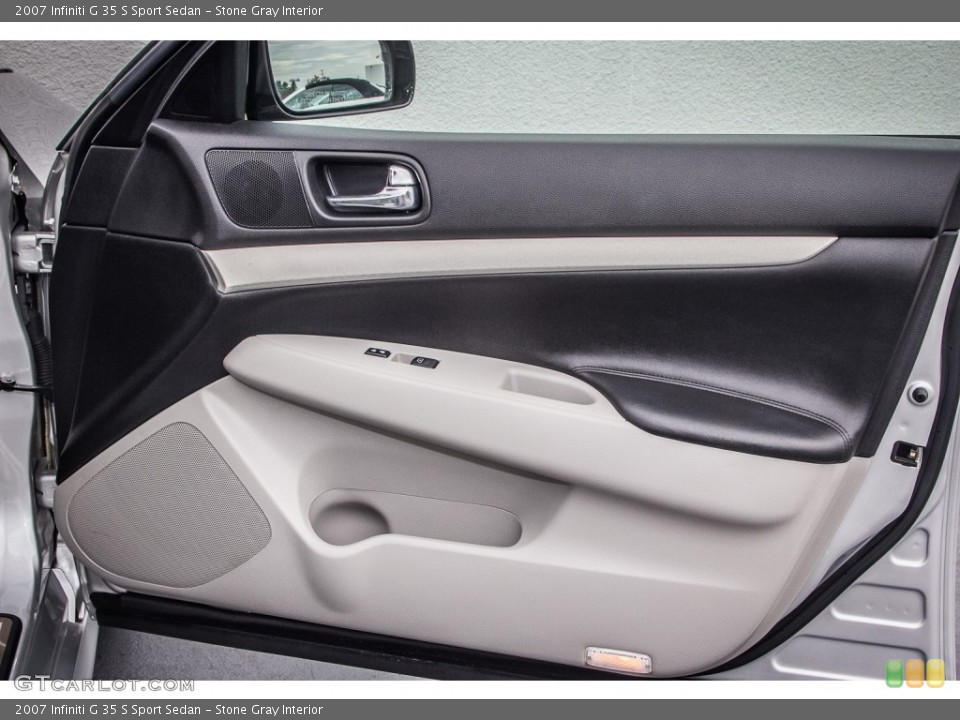 Stone Gray Interior Door Panel for the 2007 Infiniti G 35 S Sport Sedan #83952205