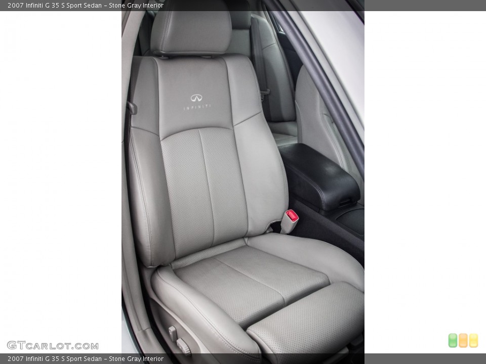 Stone Gray Interior Front Seat for the 2007 Infiniti G 35 S Sport Sedan #83952226