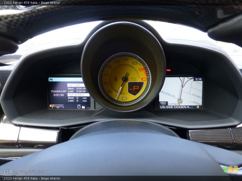 Beige Interior Gauges for the 2010 Ferrari 458 Italia #83952793